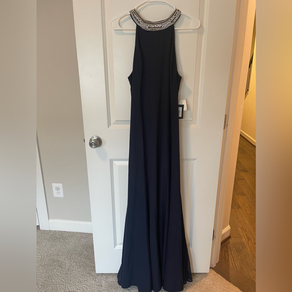 Marina Navy Halter Dress